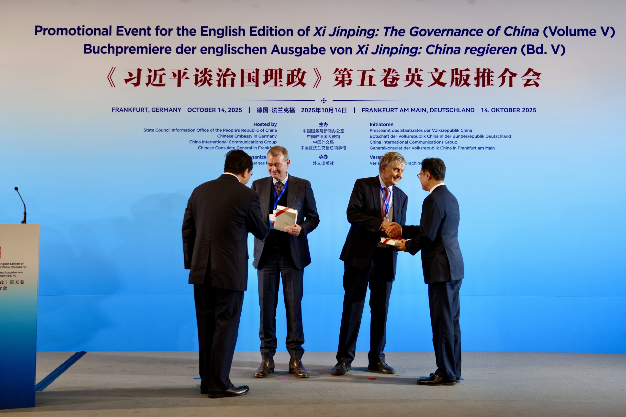 Hochrangige Vorstellung von Xi Jinpings „The Governance of China V“ in Frankfurt a.M.