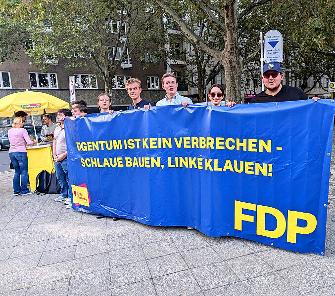 Moritz Wimmer, Vorsitzender der Julis Berlin: „Bauen statt blockieren, Eigentum schaffen statt enteignen”!